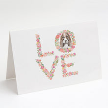 Load image into Gallery viewer, Basset Hound #2 LOVE Greeting Cards -  Blank Note Cards – 8-Pack of Artist-Designed Cards with Envelopes
