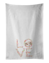 Load image into Gallery viewer, Beagle #4 LOVE White Kitchen Towel Set of 2