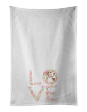 Load image into Gallery viewer, Beagle #6 LOVE White Kitchen Towel Set of 2