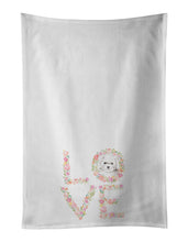 Load image into Gallery viewer, Bichon Frise #5 LOVE White Kitchen Towel Set of 2