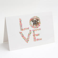 Load image into Gallery viewer, Boxer #2 LOVE Greeting Cards -  Blank Note Cards – 8-Pack of Artist-Designed Cards with Envelopes