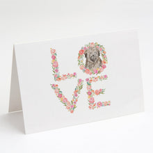 Load image into Gallery viewer, Briard #4 LOVE Greeting Cards -  Blank Note Cards – 8-Pack of Artist-Designed Cards with Envelopes