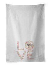 Load image into Gallery viewer, Briard #7 LOVE White Kitchen Towel Set of 2