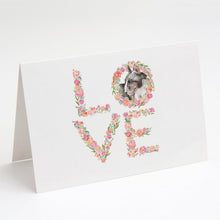 Load image into Gallery viewer, Bull Terrier #5 LOVE Greeting Cards -  Blank Note Cards – 8-Pack of Artist-Designed Cards with Envelopes