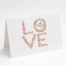 Load image into Gallery viewer, Bull Terrier #6 LOVE Greeting Cards -  Blank Note Cards – 8-Pack of Artist-Designed Cards with Envelopes