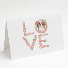 Load image into Gallery viewer, Cavalier Spaniel Blenheim #6 LOVE Greeting Cards -  Blank Note Cards – 8-Pack of Artist-Designed Cards with Envelopes