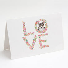 Load image into Gallery viewer, Corgi #7 LOVE Greeting Cards -  Blank Note Cards – 8-Pack of Artist-Designed Cards with Envelopes