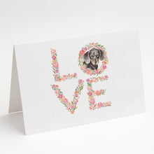 Load image into Gallery viewer, Dachshund #5 LOVE Greeting Cards -  Blank Note Cards – 8-Pack of Artist-Designed Cards with Envelopes