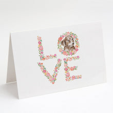 Load image into Gallery viewer, Dachshund #12 LOVE Greeting Cards -  Blank Note Cards – 8-Pack of Artist-Designed Cards with Envelopes