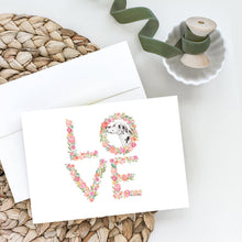 Load image into Gallery viewer, Dalmatian #4 LOVE Greeting Cards -  Blank Note Cards – 8-Pack of Artist-Designed Cards with Envelopes