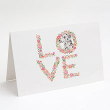 Load image into Gallery viewer, Dalmatian #5 LOVE Greeting Cards -  Blank Note Cards – 8-Pack of Artist-Designed Cards with Envelopes