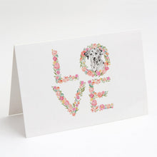 Load image into Gallery viewer, Dalmatian #6 LOVE Greeting Cards -  Blank Note Cards – 8-Pack of Artist-Designed Cards with Envelopes
