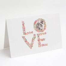 Load image into Gallery viewer, English Bulldog #1 LOVE Greeting Cards -  Blank Note Cards – 8-Pack of Artist-Designed Cards with Envelopes