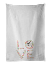Load image into Gallery viewer, English Bulldog #4 LOVE White Kitchen Towel Set of 2