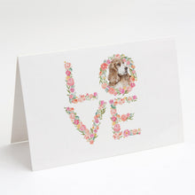 Load image into Gallery viewer, Cocker Spaniel #6 LOVE Greeting Cards -  Blank Note Cards – 8-Pack of Artist-Designed Cards with Envelopes