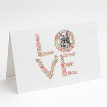 Load image into Gallery viewer, French Bulldog #5 LOVE Greeting Cards -  Blank Note Cards – 8-Pack of Artist-Designed Cards with Envelopes