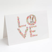 Load image into Gallery viewer, Ibizan Hound #4 LOVE Greeting Cards -  Blank Note Cards – 8-Pack of Artist-Designed Cards with Envelopes