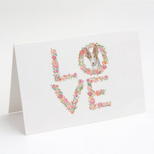 Load image into Gallery viewer, Ibizan Hound #5 LOVE Greeting Cards -  Blank Note Cards – 8-Pack of Artist-Designed Cards with Envelopes