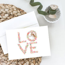 Load image into Gallery viewer, Ibizan Hound #6 LOVE Greeting Cards -  Blank Note Cards – 8-Pack of Artist-Designed Cards with Envelopes