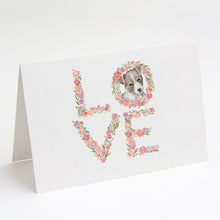 Load image into Gallery viewer, Jack Russell Terrier #7 LOVE Greeting Cards -  Blank Note Cards – 8-Pack of Artist-Designed Cards with Envelopes
