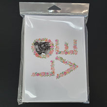 Load image into Gallery viewer, Pug #4 LOVE Greeting Cards -  Blank Note Cards – 8-Pack of Artist-Designed Cards with Envelopes
