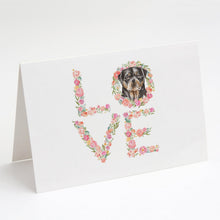 Load image into Gallery viewer, Rottweiler #5 LOVE Greeting Cards -  Blank Note Cards – 8-Pack of Artist-Designed Cards with Envelopes