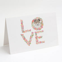 Load image into Gallery viewer, Sheltie #3 LOVE Greeting Cards -  Blank Note Cards – 8-Pack of Artist-Designed Cards with Envelopes