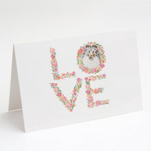 Load image into Gallery viewer, Sheltie #9 LOVE Greeting Cards -  Blank Note Cards – 8-Pack of Artist-Designed Cards with Envelopes