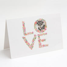 Load image into Gallery viewer, Shiba Inu #2 LOVE Greeting Cards -  Blank Note Cards – 8-Pack of Artist-Designed Cards with Envelopes