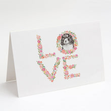 Load image into Gallery viewer, English Springer Spaniel #11 LOVE Greeting Cards -  Blank Note Cards – 8-Pack of Artist-Designed Cards with Envelopes