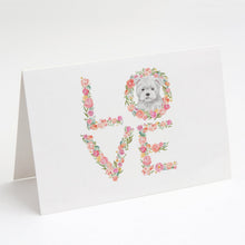 Load image into Gallery viewer, Westie #4 LOVE Greeting Cards -  Blank Note Cards – 8-Pack of Artist-Designed Cards with Envelopes