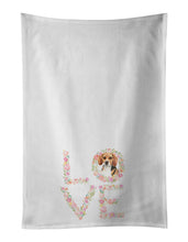 Load image into Gallery viewer, Beagle Love White Kitchen Towel Set of 2 Dish Towels