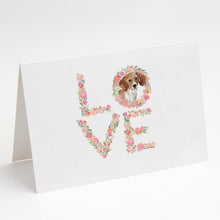 Load image into Gallery viewer, Beagle #2 Love Greeting Cards -  Blank Note Cards – 8-Pack of Artist-Designed Cards with Envelopes