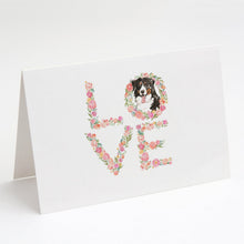 Load image into Gallery viewer, Bernese Mountain Dog Love Greeting Cards -  Blank Note Cards – 8-Pack of Artist-Designed Cards with Envelopes