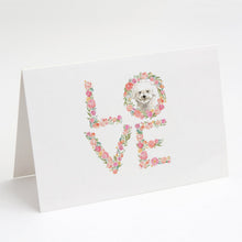 Load image into Gallery viewer, Bichon Frise #2 Love Greeting Cards -  Blank Note Cards – 8-Pack of Artist-Designed Cards with Envelopes