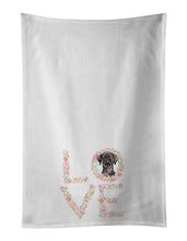 Load image into Gallery viewer, Black Labrador Retriever Love White Kitchen Towel Set of 2 Dish Towels