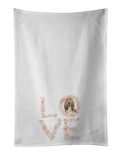 Load image into Gallery viewer, Bloodhound Love White Kitchen Towel Set of 2 Dish Towels