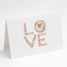 Load image into Gallery viewer, Corgi Love Greeting Cards -  Blank Note Cards – 8-Pack of Artist-Designed Cards with Envelopes