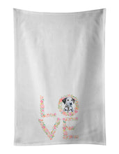 Load image into Gallery viewer, Dalmatian Puppy Love White Kitchen Towel Set of 2 Dish Towels