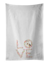 Load image into Gallery viewer, Lakeland Terrier Love White Kitchen Towel Set of 2 Dish Towels