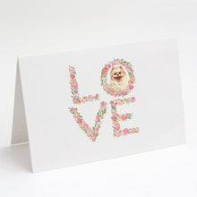 Load image into Gallery viewer, Pomeranian #2 Love Greeting Cards -  Blank Note Cards – 8-Pack of Artist-Designed Cards with Envelopes