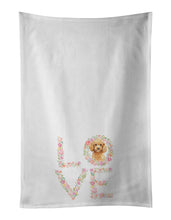 Load image into Gallery viewer, Poodle Love White Kitchen Towel Set of 2 Dish Towels