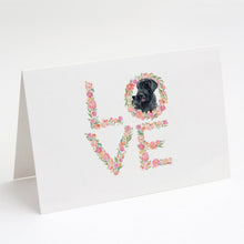 Load image into Gallery viewer, Giant Schnauzer Love Greeting Cards -  Blank Note Cards – 8-Pack of Artist-Designed Cards with Envelopes