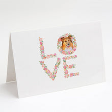 Load image into Gallery viewer, Sheltie Shetland Sheepdog Love Greeting Cards -  Blank Note Cards – 8-Pack of Artist-Designed Cards with Envelopes