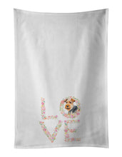 Load image into Gallery viewer, Welsh Terrier #2 Love White Kitchen Towel Set of 2 Dish Towels