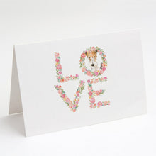 Load image into Gallery viewer, Wirehaired Fox Terrier Love Greeting Cards -  Blank Note Cards – 8-Pack of Artist-Designed Cards with Envelopes