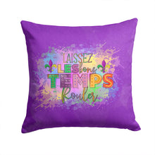 Load image into Gallery viewer, Laissex Les bons Temps Rouler Mardi Gras Throw Pillow - 14x14 Decorative Pillow – Art for Your Home &amp; Patio