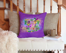 Load image into Gallery viewer, Ain't No Party Like Mardi Gras Throw Pillow - 14x14 Decorative Pillow – Art for Your Home &amp; Patio