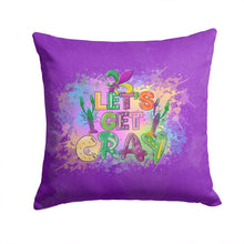 Load image into Gallery viewer, Let's Get Cray Mardi Gras Throw Pillow - 14x14 Decorative Pillow – Art for Your Home &amp; Patio