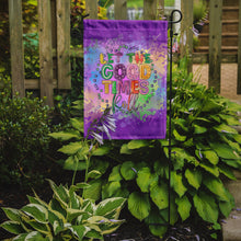 Load image into Gallery viewer, Let the Good Times Roll Mardi Gras Garden Flag – Decorative Outdoor Yard Flag